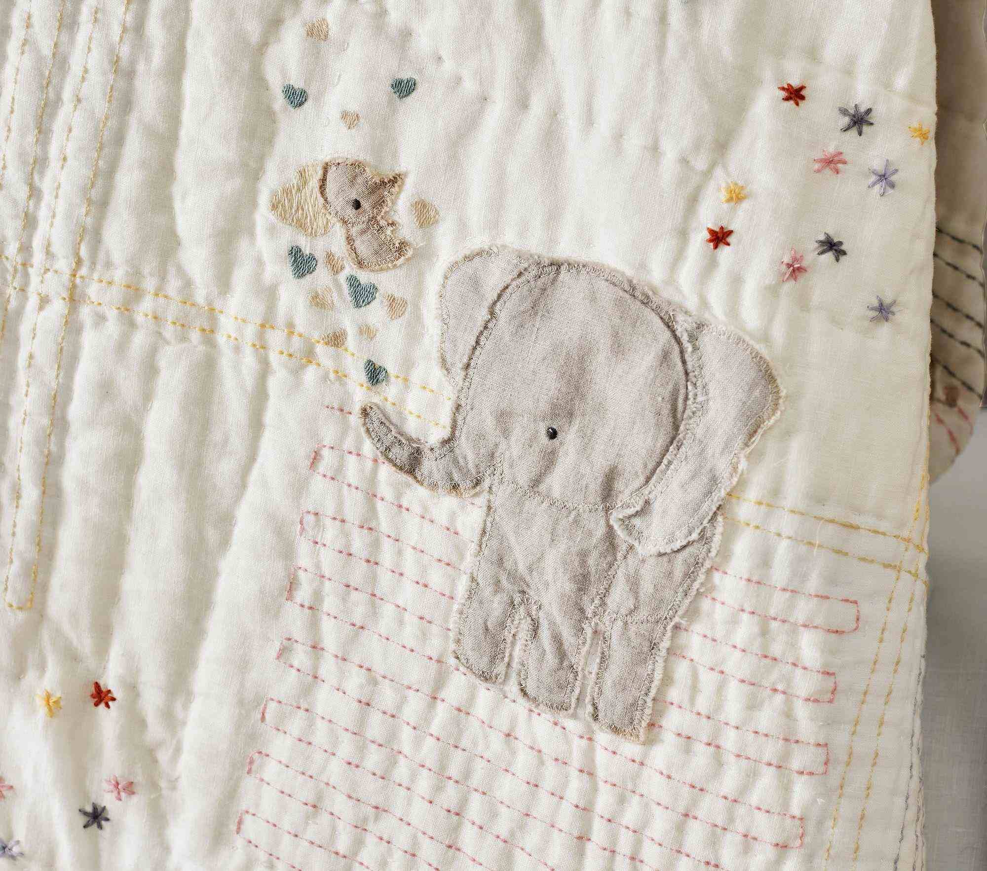 Ellis Elephant Baby Quilt