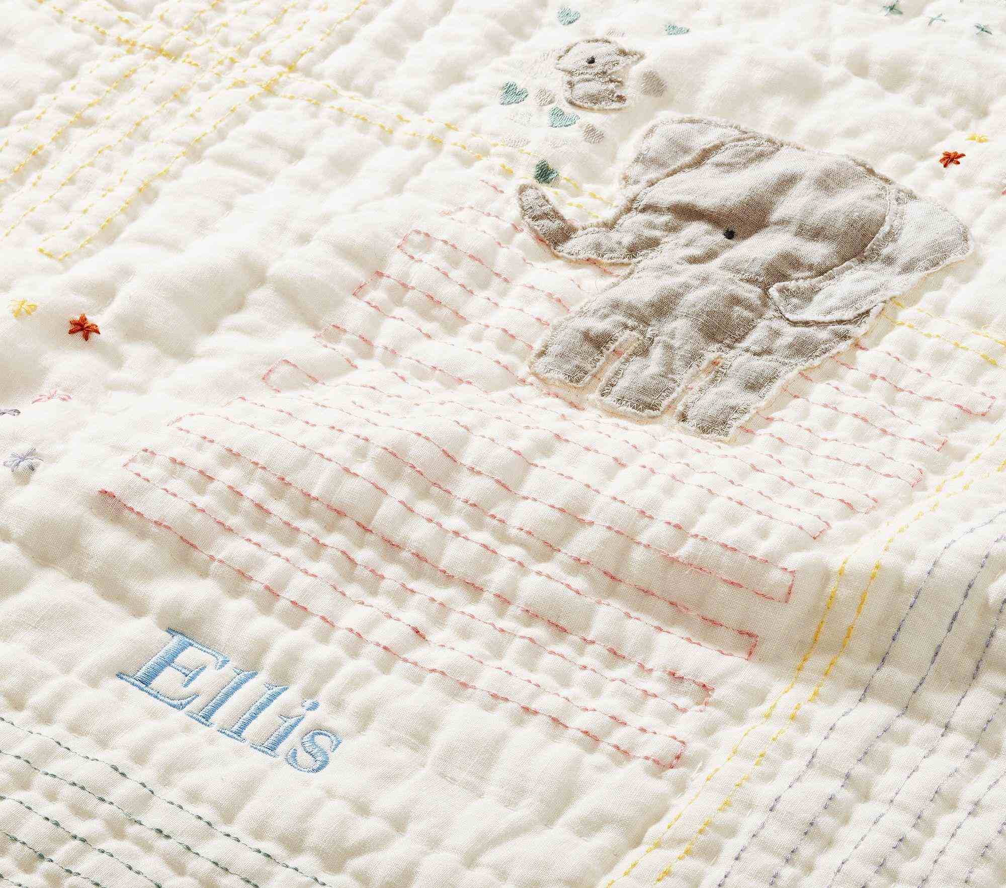 Ellis Elephant Baby Quilt