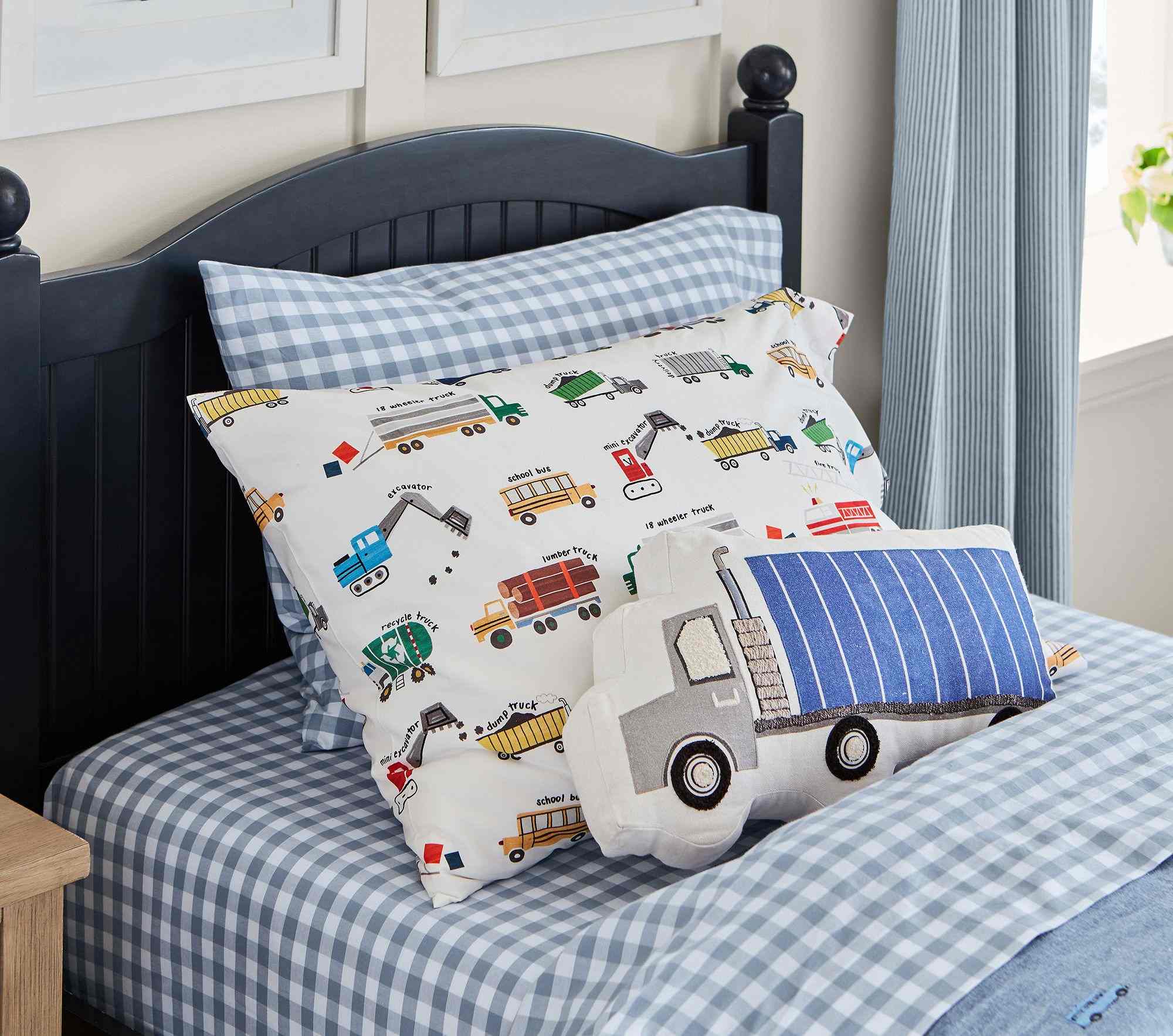 Pottery Barn Kids | Busy Truck Shaped Pillow