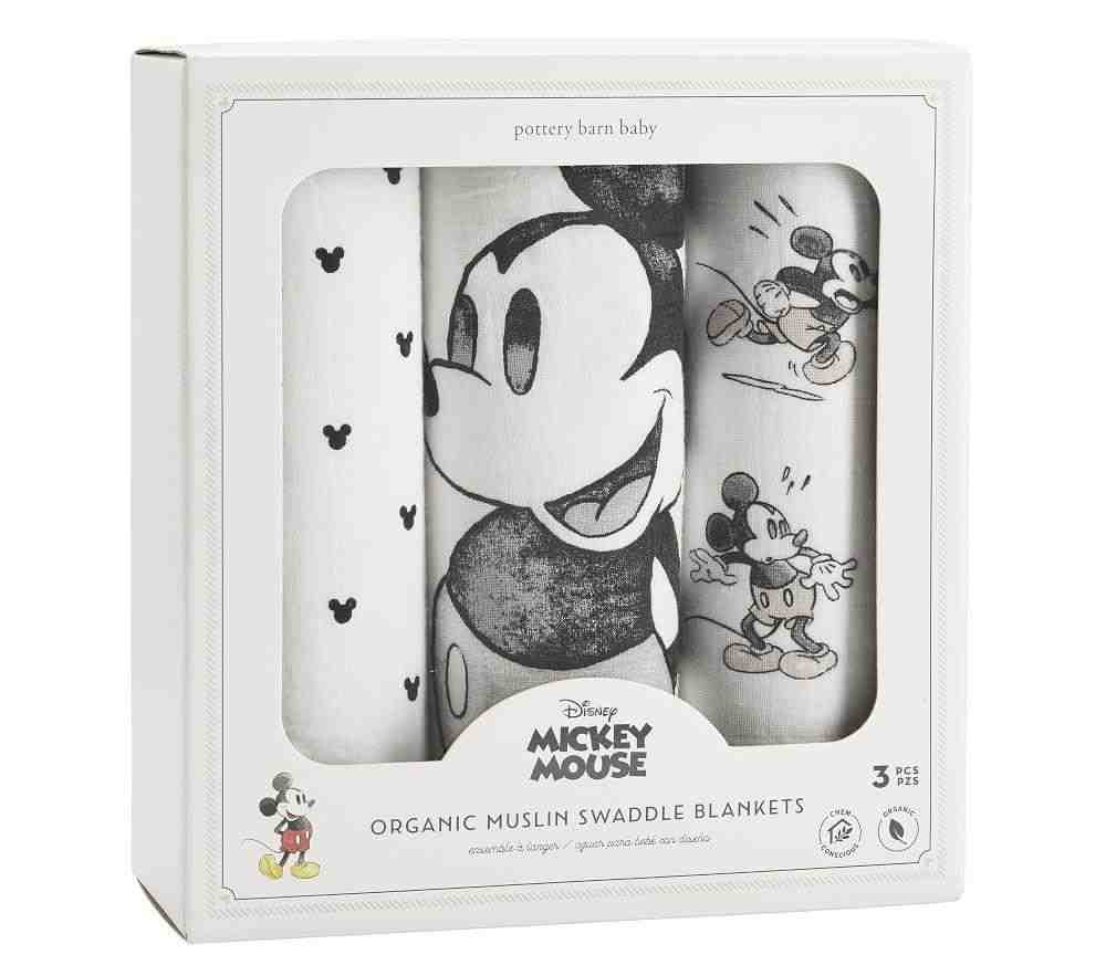 Disney Mickey And Minnie Mouse Organic Swaddle Set