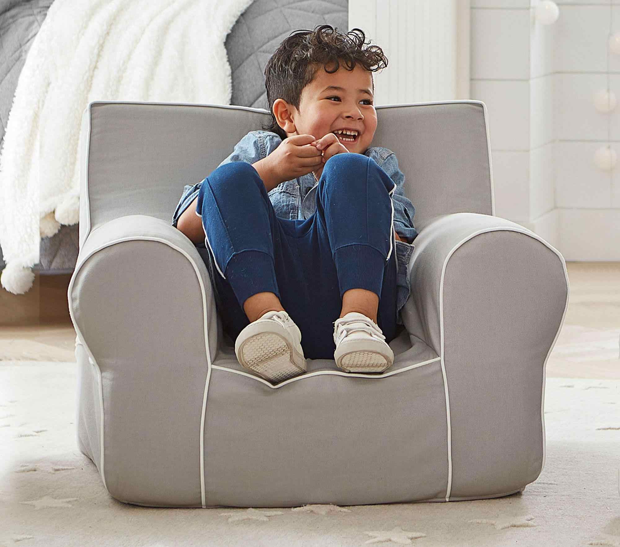 Gray White Piping Anywhere Chair