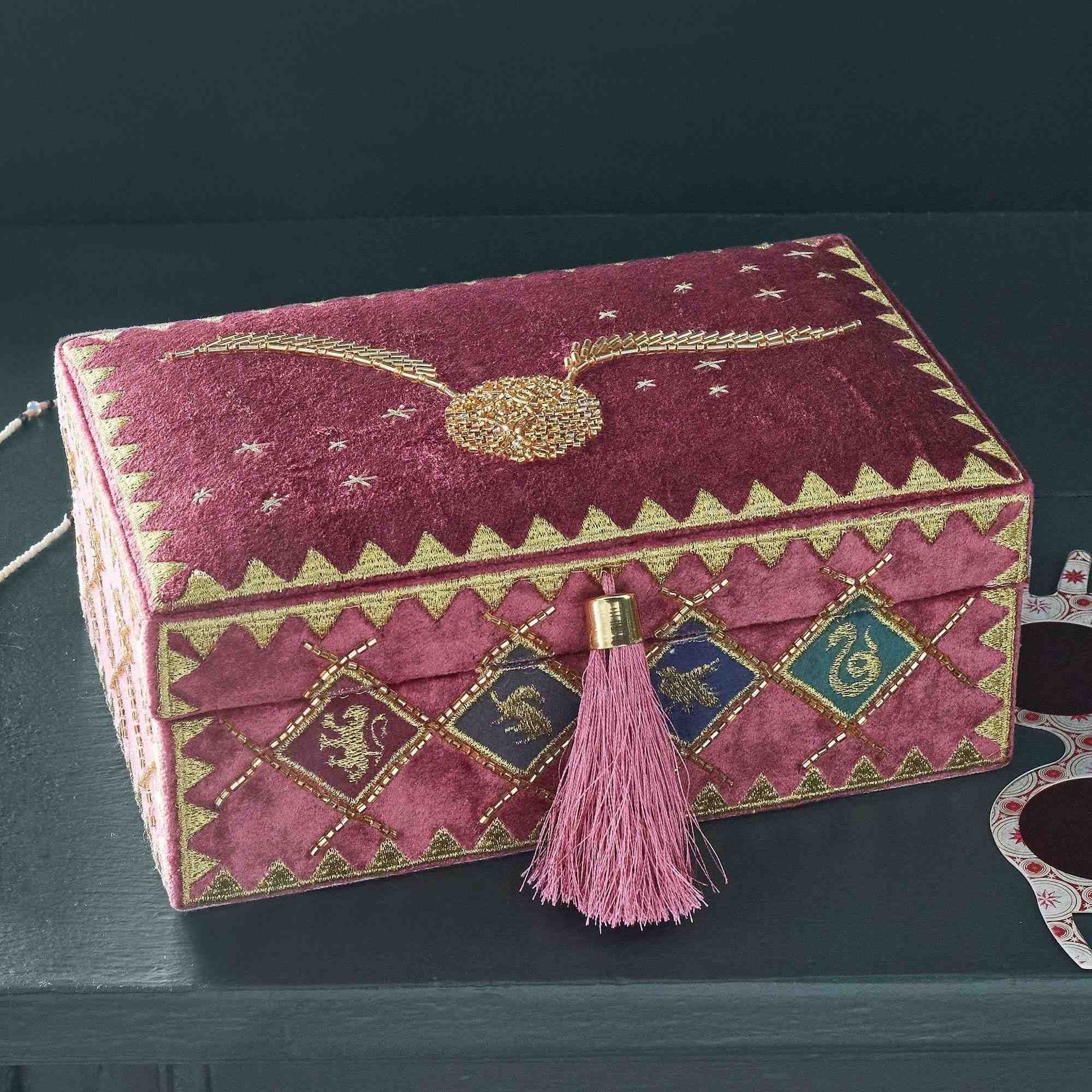 Harry Potter Beaded Velvet Jewelry Boxes