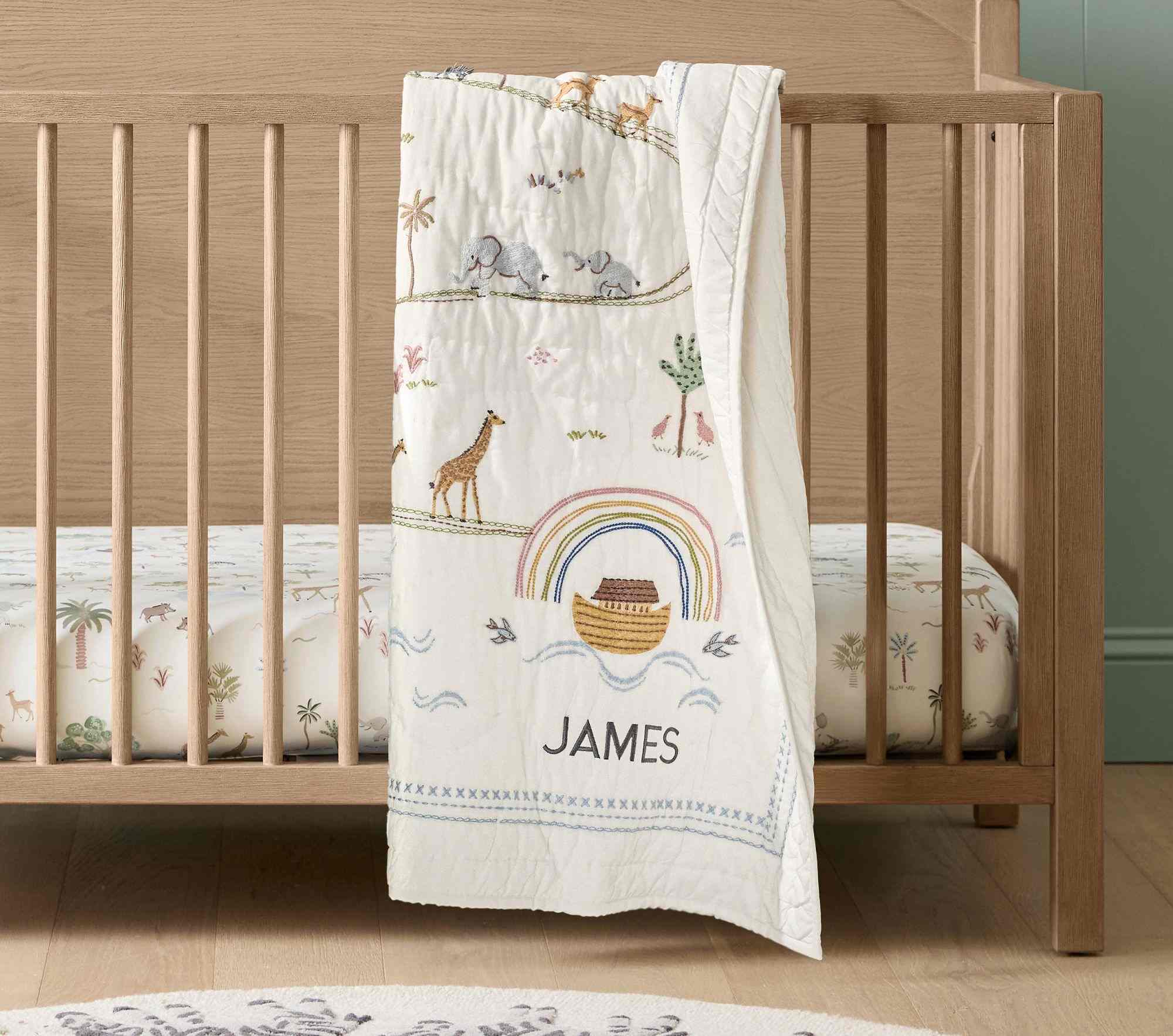 Pottery Barn Kids | Noah's Ark Organic Baby Quilt