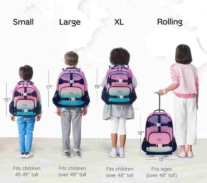 Mackenzie Rainbow Ombre Sparkle Glitter Backpacks