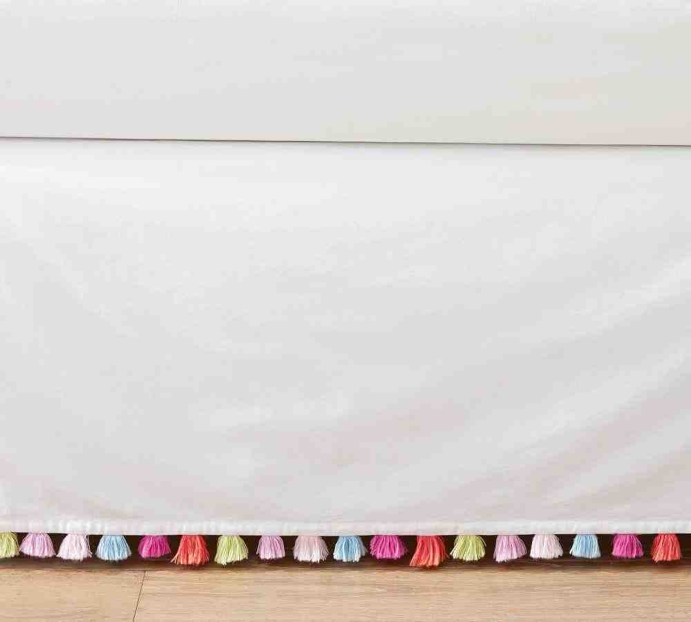 Bright Pom Pom Bedskirt