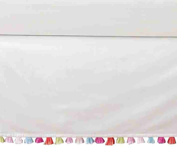 Bright Pom Pom Bedskirt