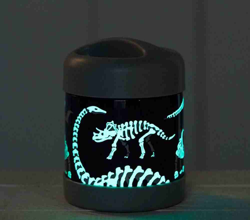 Blue/Gray Glow-in-the-Dark Dino , Hot & Cold Mackenzie Container