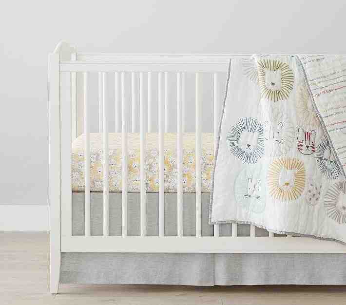 Emery Lion Organic Crib Fitted Sheet
