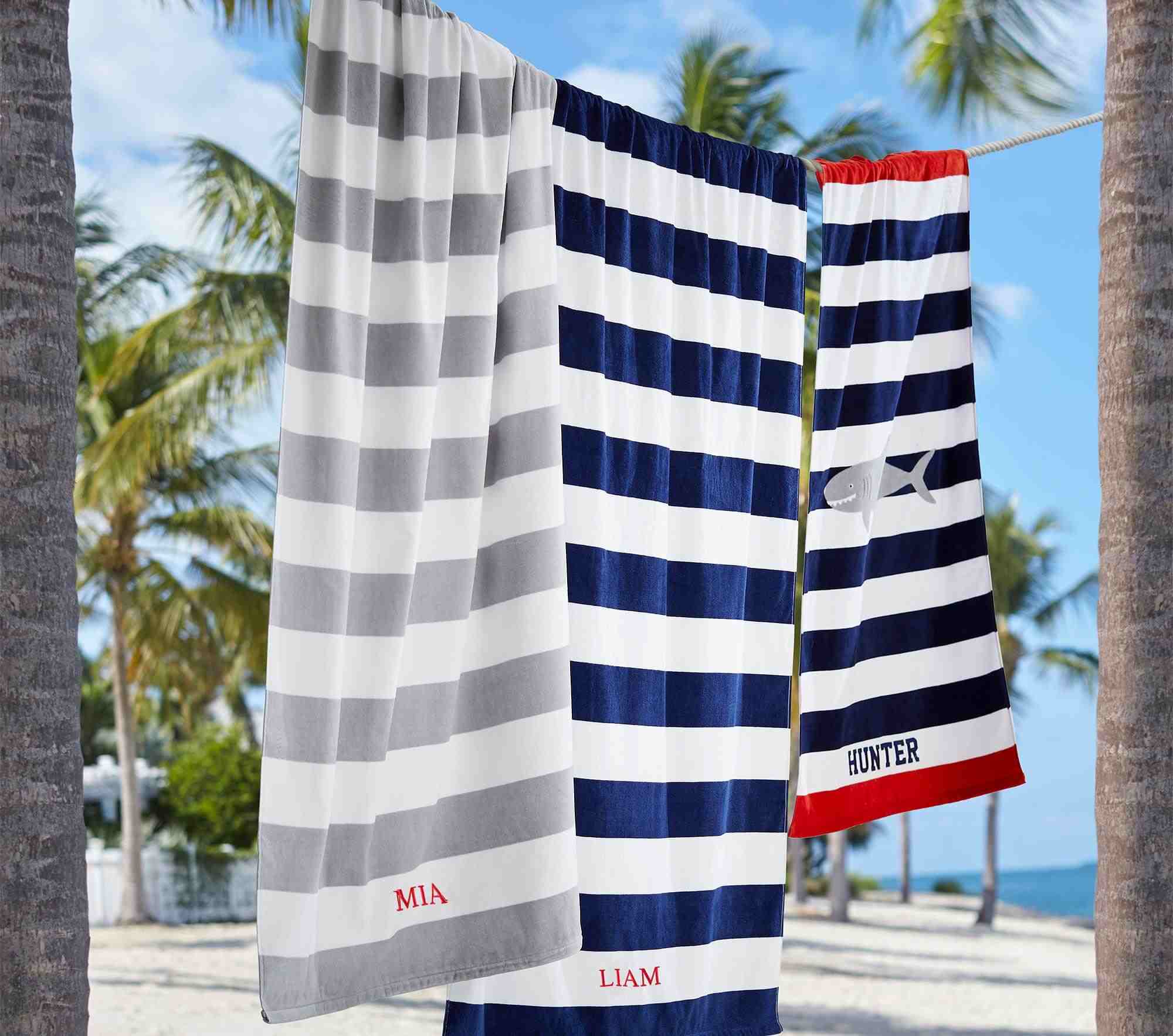 Shark Stripe Beach Towel