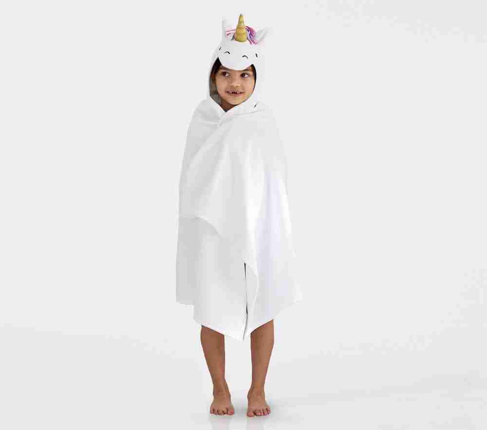 Unicorn, Kid Hooded Towel, White Multi