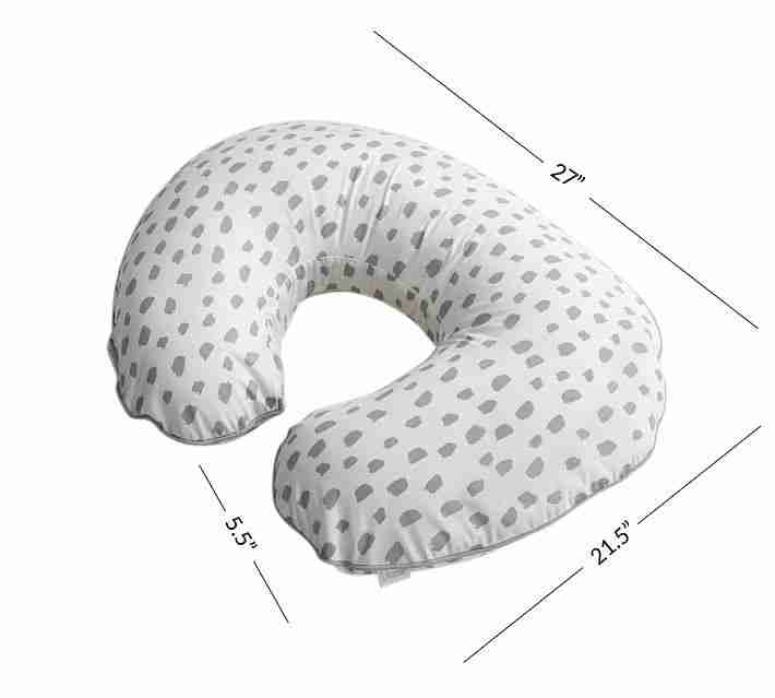 Gray Brush Stroke Boppy Nursing & Infant Support Pillow Cover Only