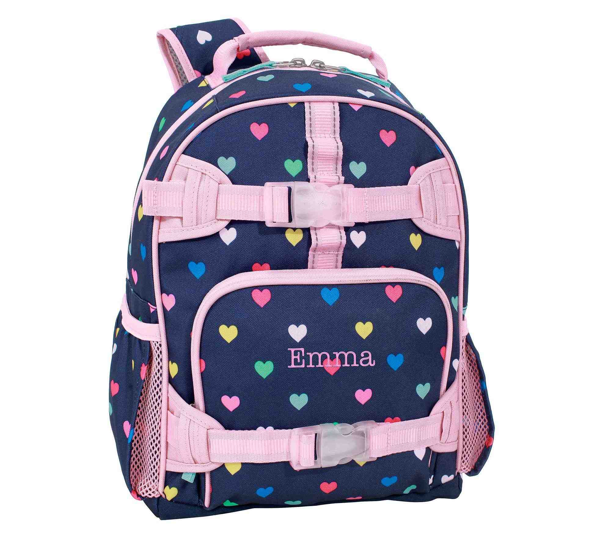 Mackenzie Navy Pink Multi Hearts Backpacks