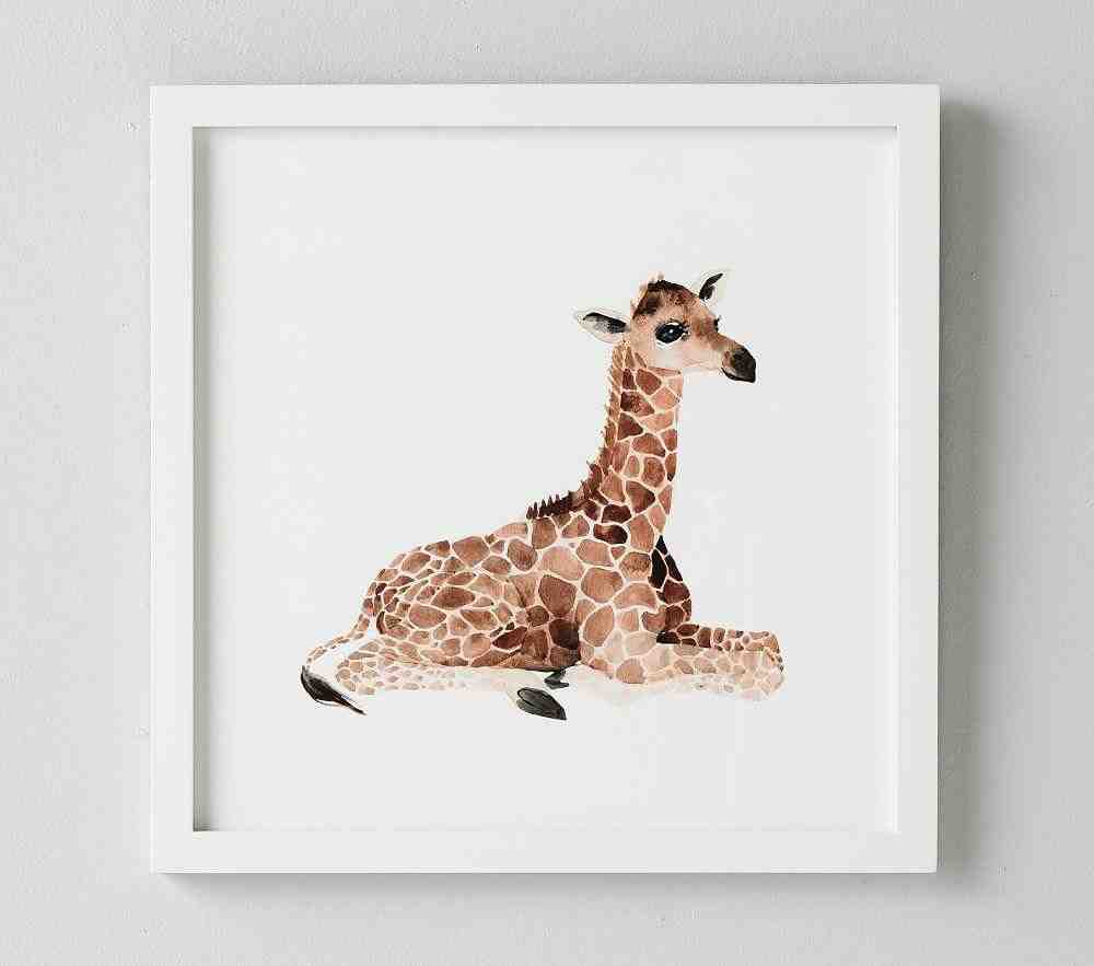 Giraffe Nursery Animal Art