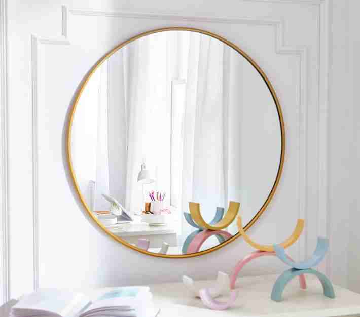 Round Gold Mirror