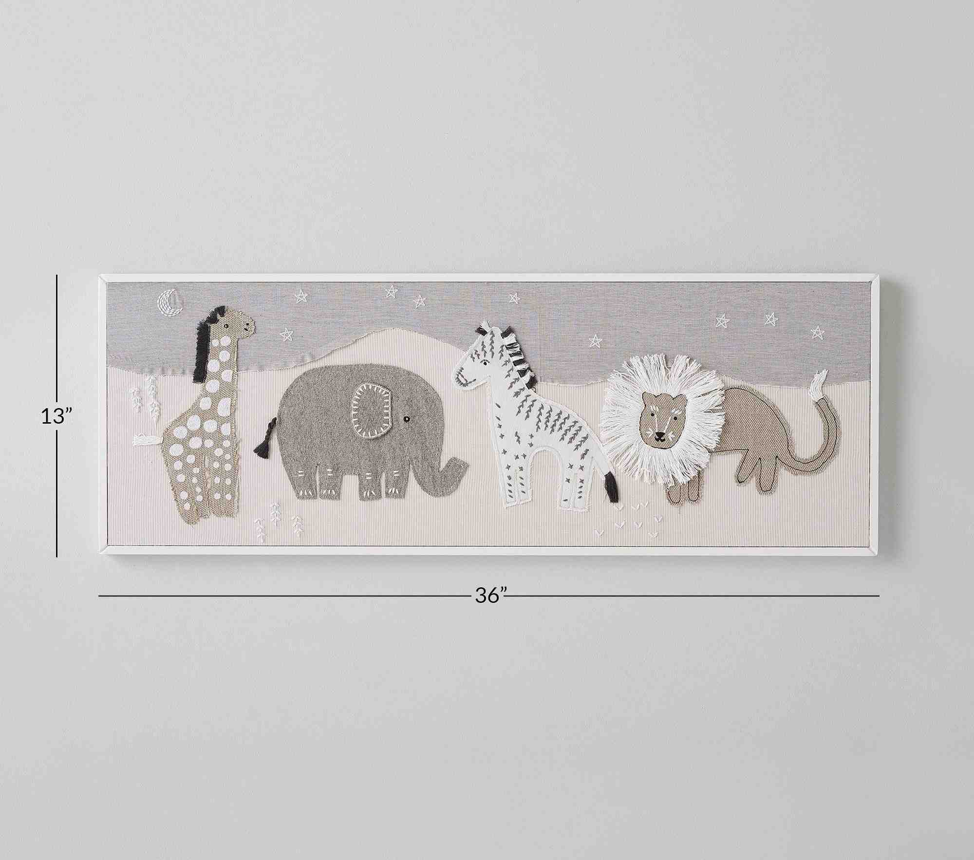 Animals Fabric Applique Art