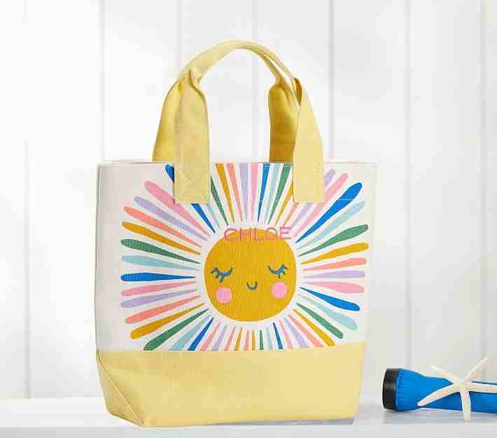 Yellow Rainbow Sun Icon Tote