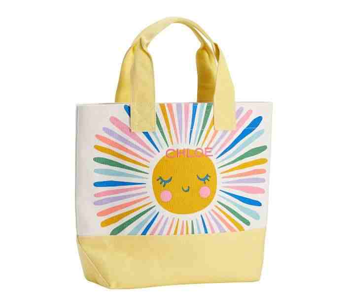 Yellow Rainbow Sun Icon Tote