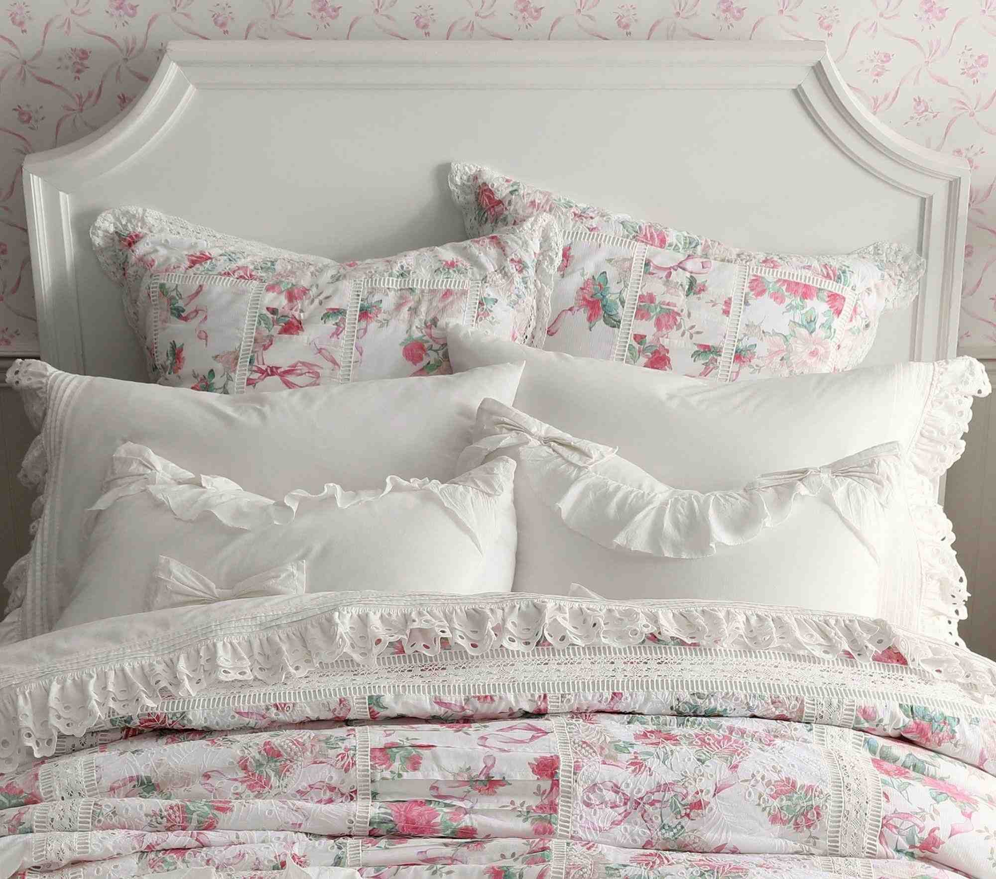 LoveShackFancy Cabbage Rose Quilt & Shams