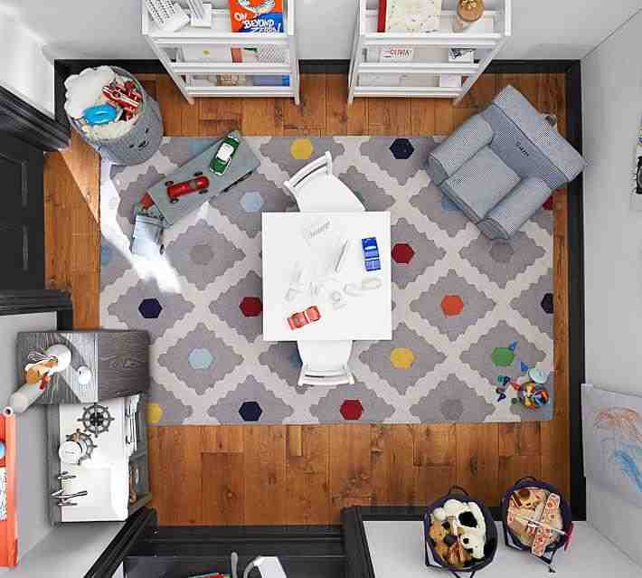 Machine Washable Multi Dot Rug