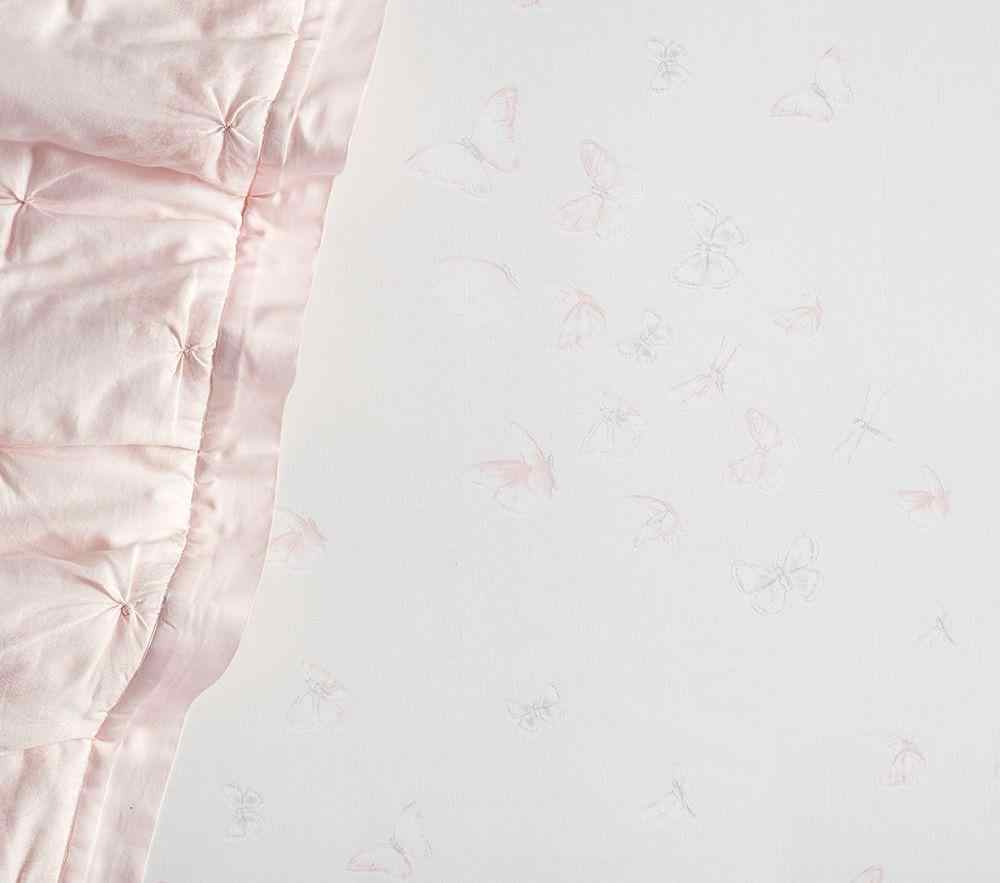 Monique Lhuillier Sateen Ethereal Butterfly Fitted Crib Sheet