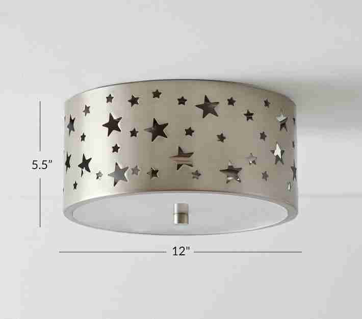 Metal Star Cutout Flush Mount