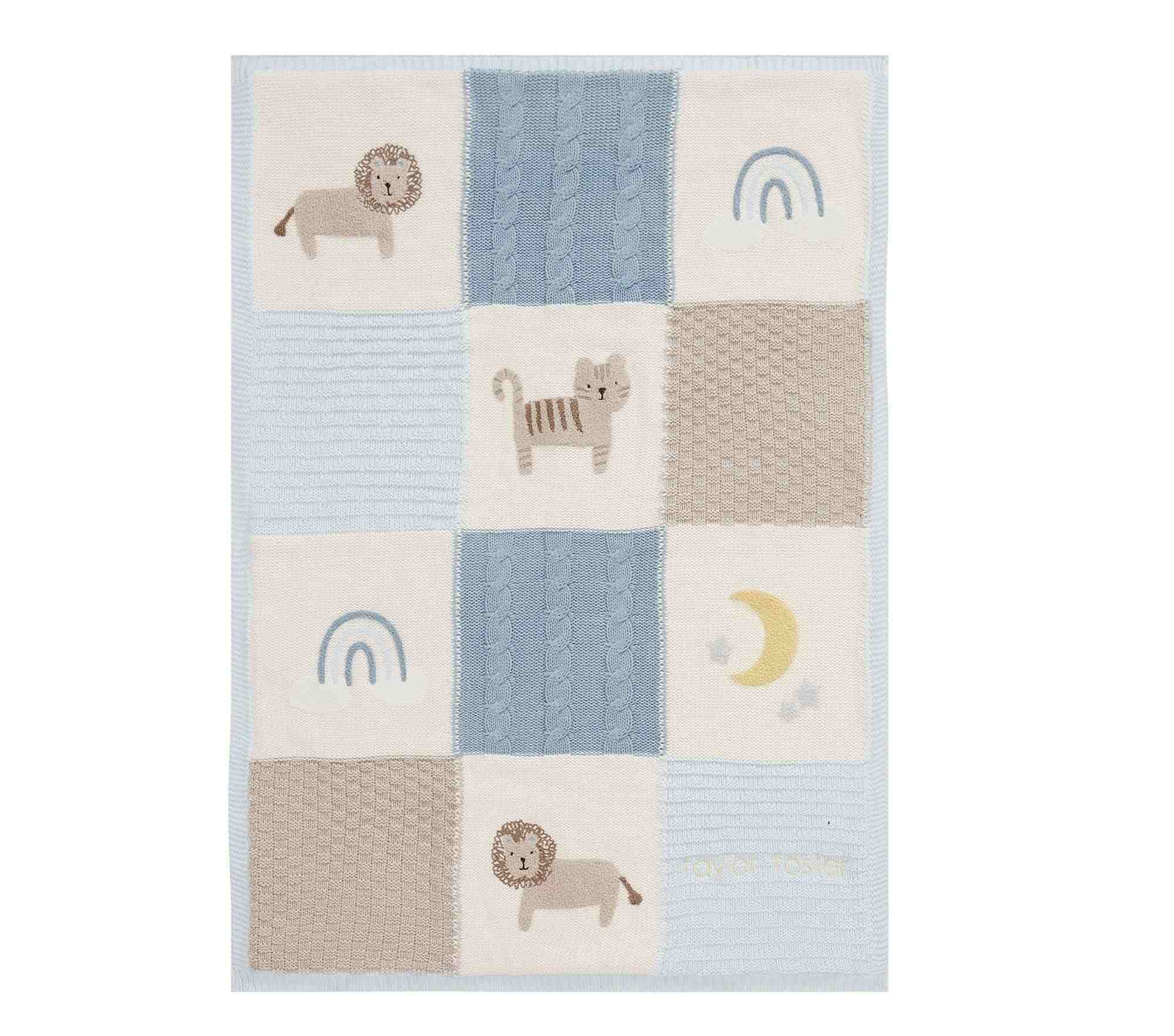 Lion Recycled Heirloom Baby Blanket