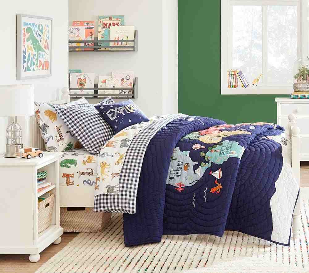 World Map Quilt & Standard Sham