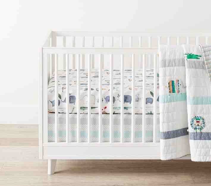 Colby Animal Organic Crib Fitted Sheet