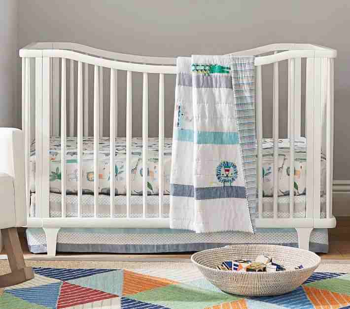 Colby Animal Organic Crib Fitted Sheet