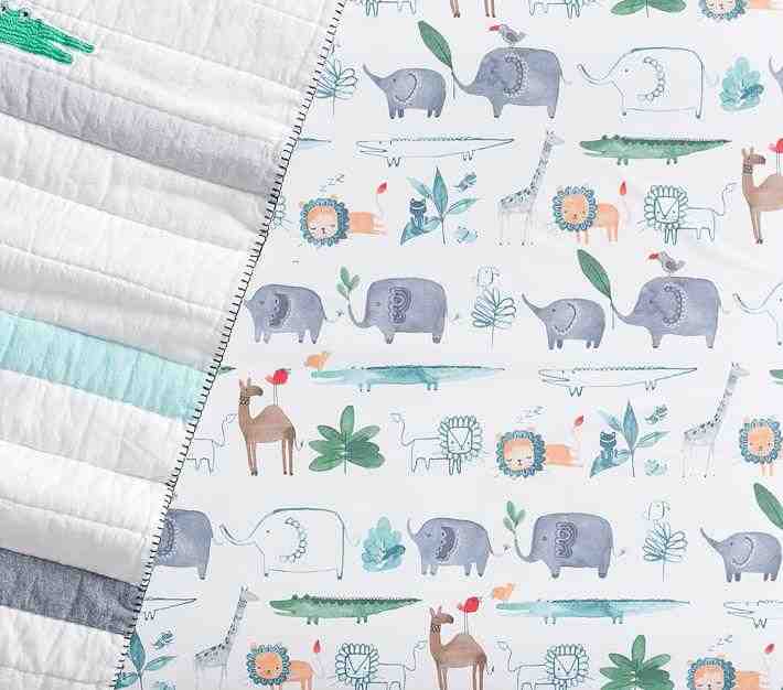 Colby Animal Organic Crib Fitted Sheet