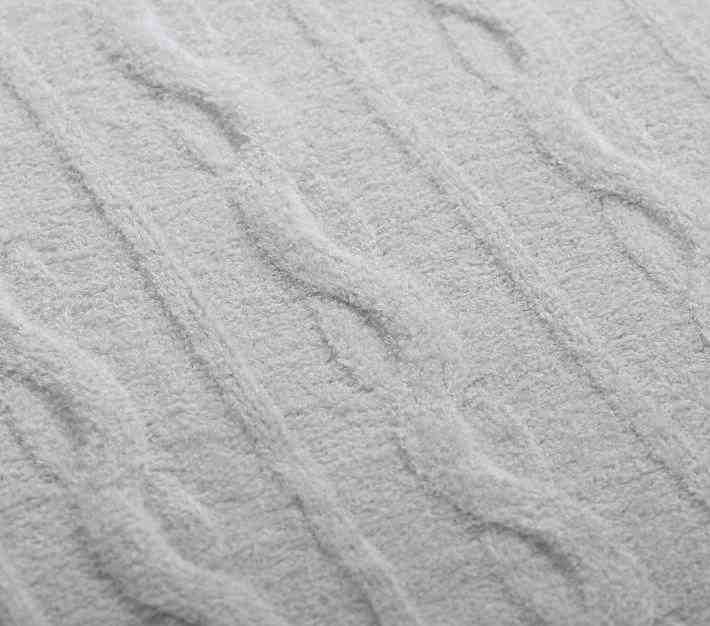 Fuzzy Luxe Cable Knit Baby Blanket