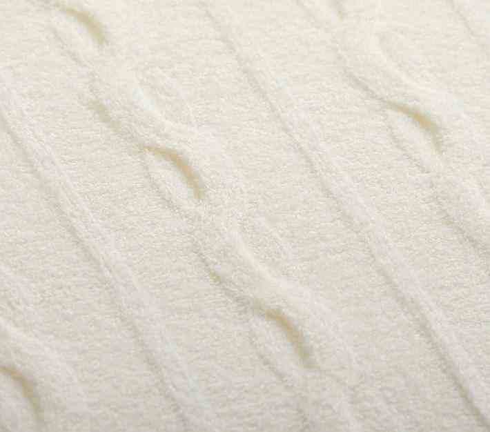 Fuzzy Luxe Cable Knit Baby Blanket