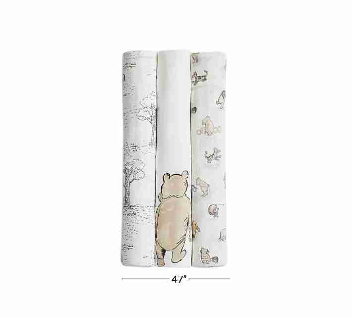 Disney Winnie the Pooh Organic Muslin Swaddle Set of 3
