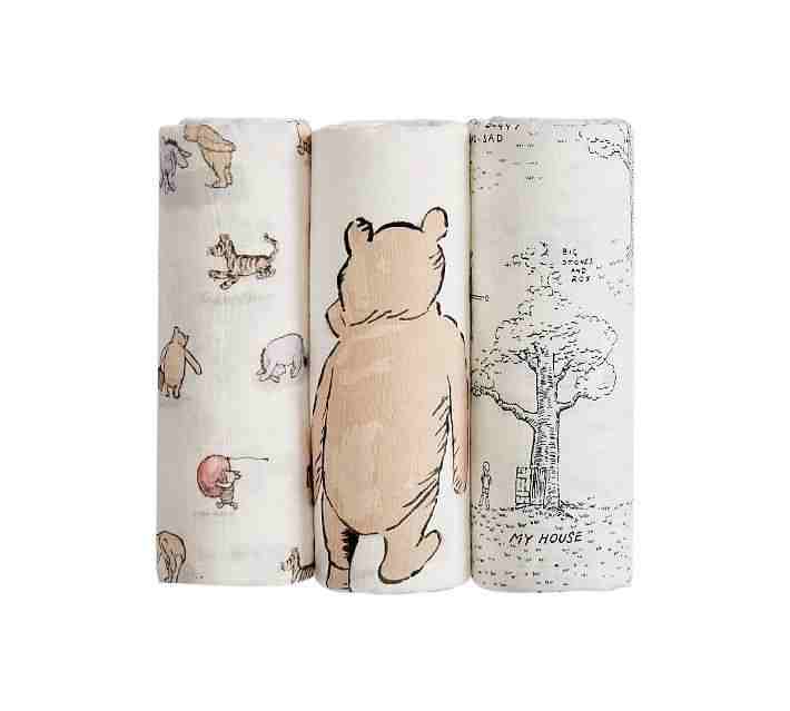 Disney Winnie the Pooh Organic Muslin Swaddle Set of 3