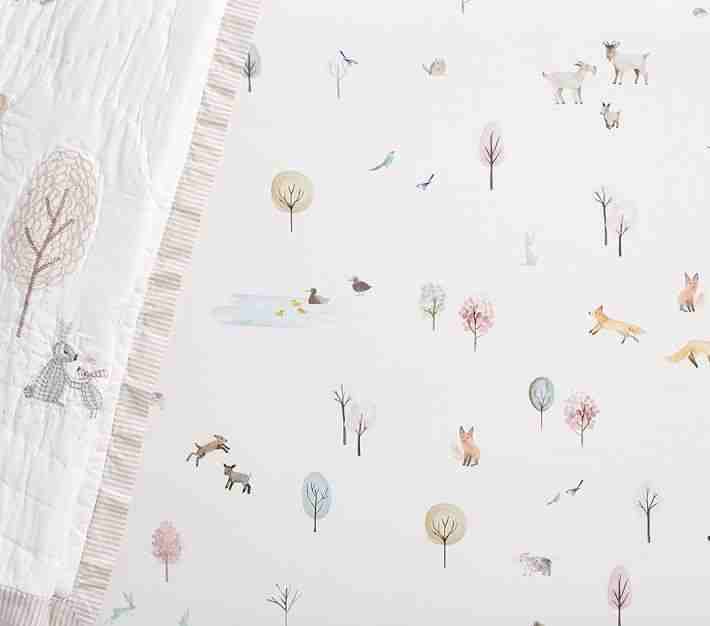 Dakota Woodland Organic Crib Fitted Sheet