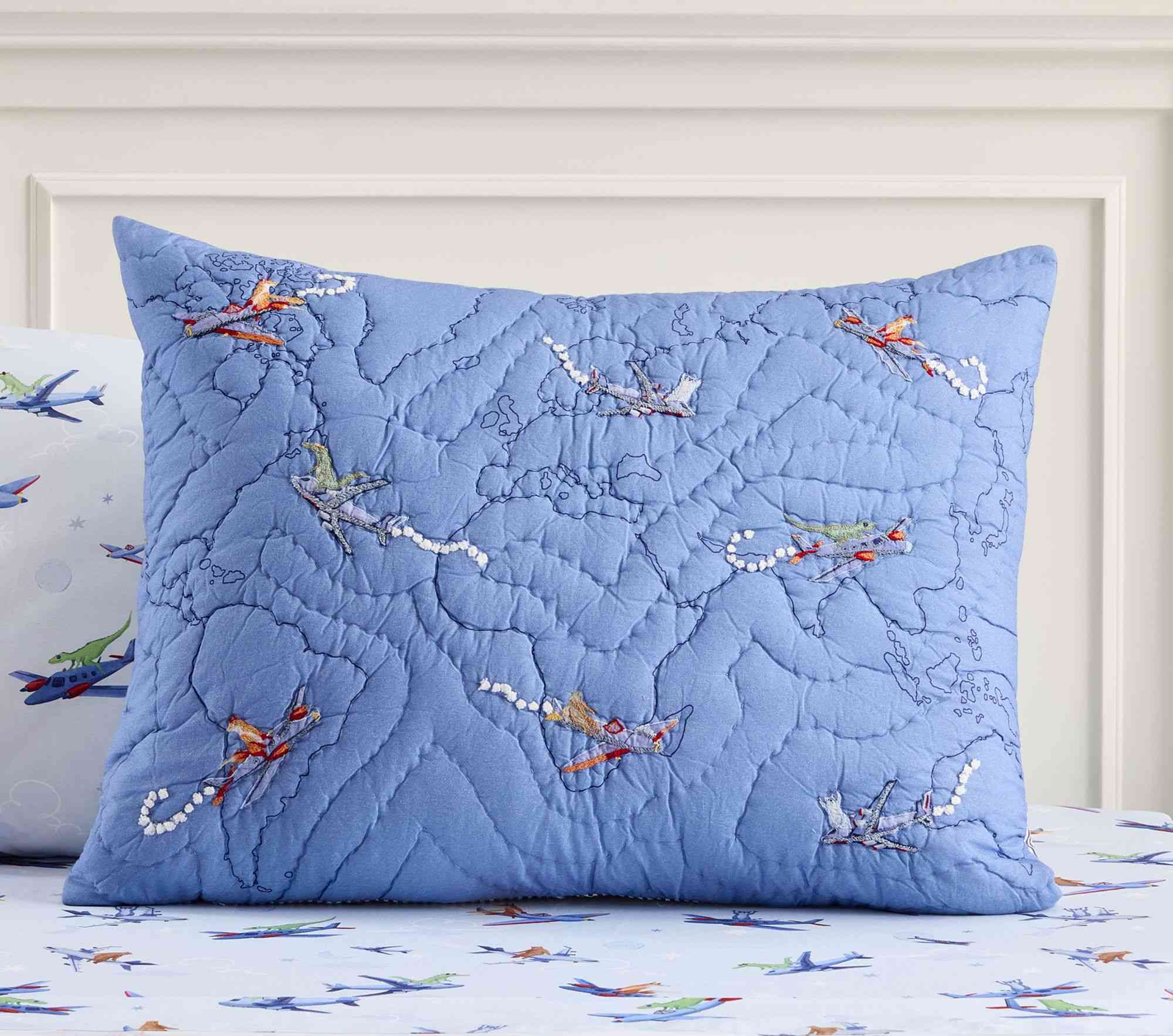 Airplane Map Quilt & Shams