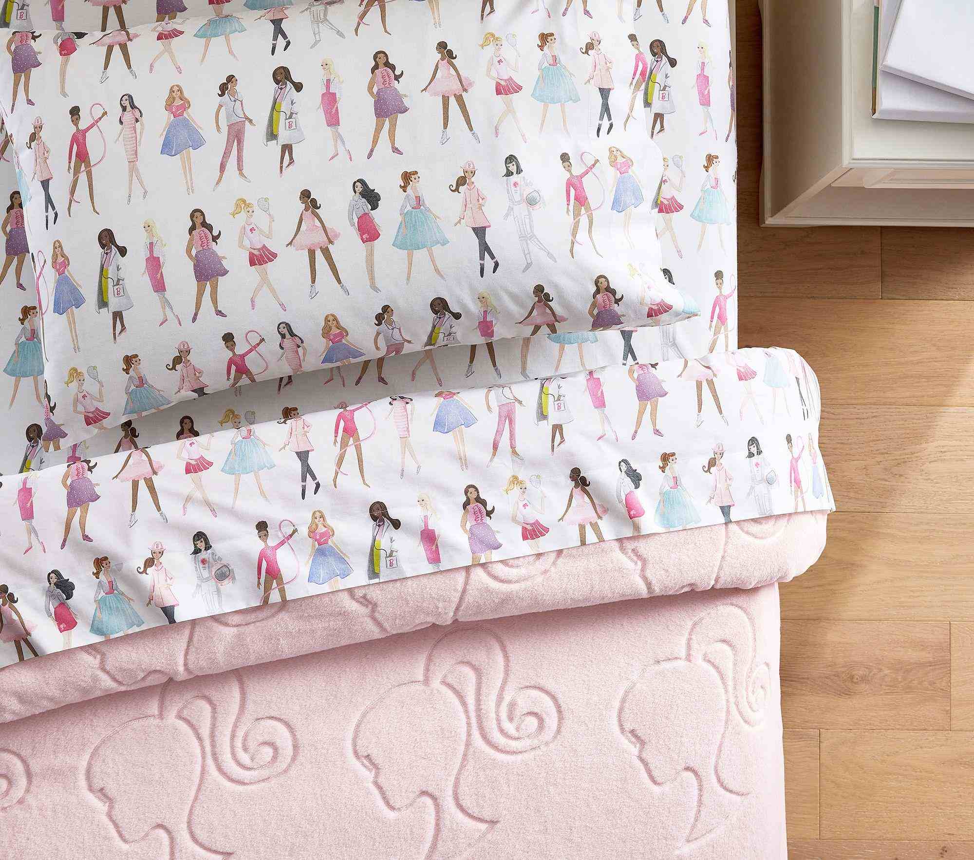 Barbie™ Faux Fur Comforter & Shams