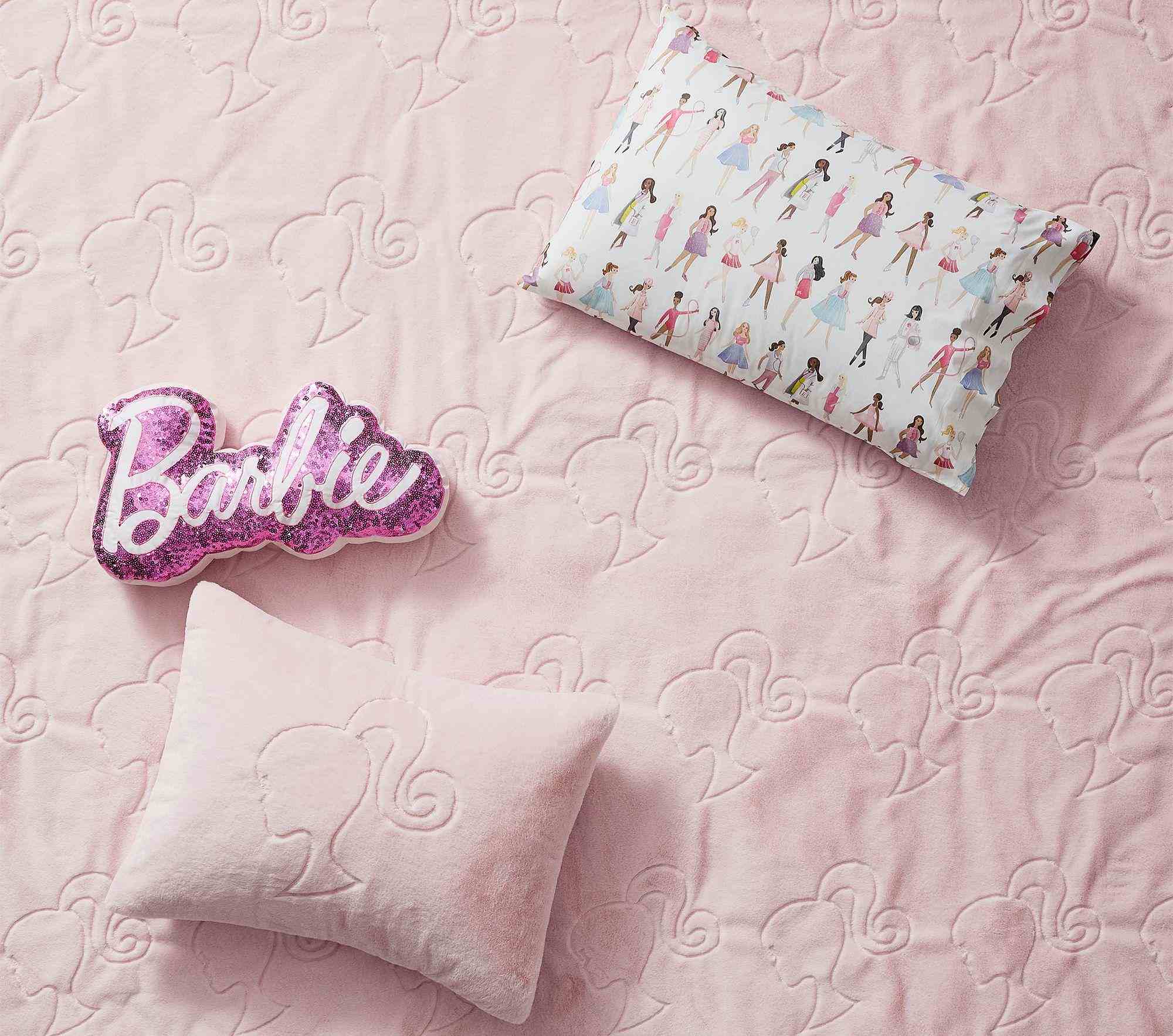 Barbie™ Faux Fur Comforter & Shams