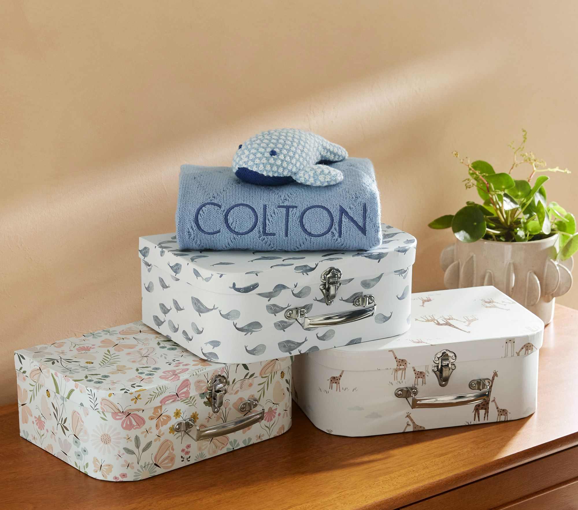Jack Whale Baby Blanket & Rattle Gift Set