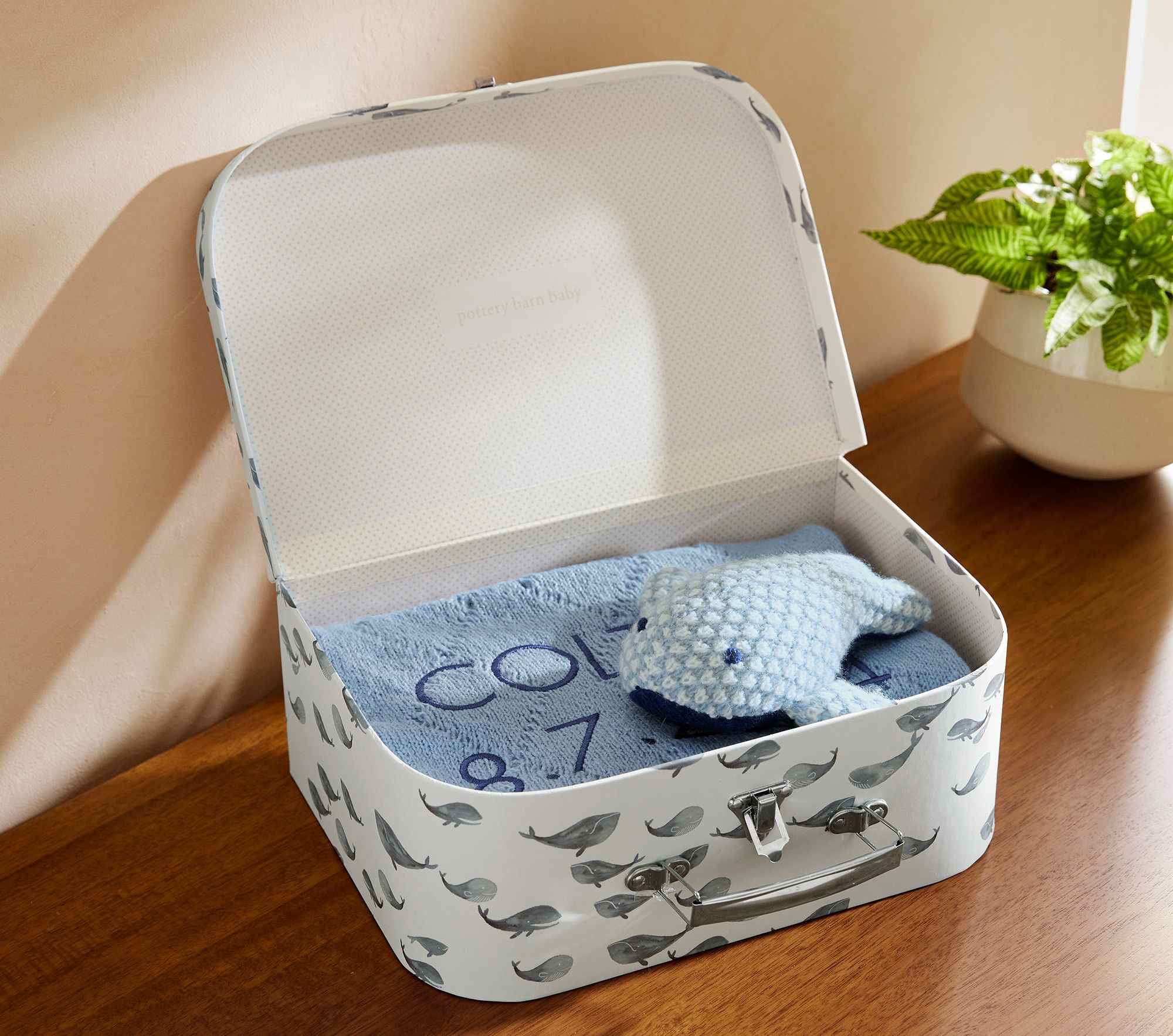 Jack Whale Baby Blanket & Rattle Gift Set