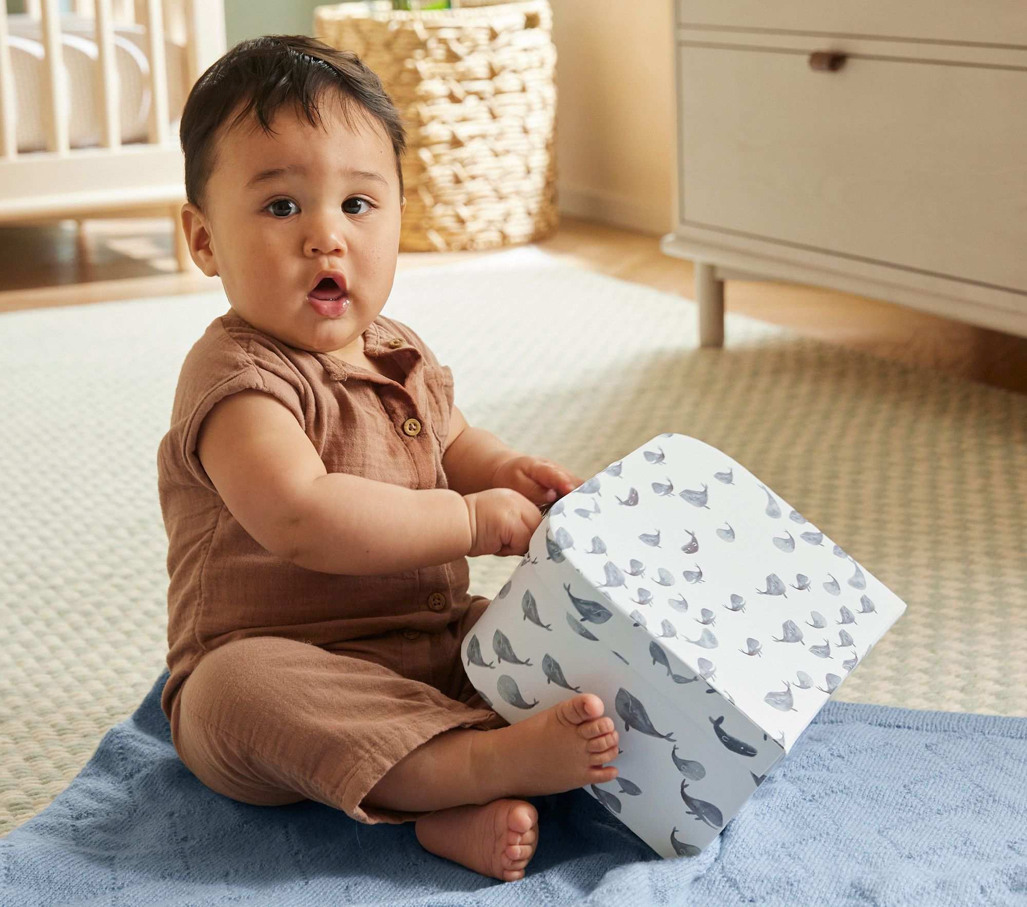 Jack Whale Baby Blanket & Rattle Gift Set