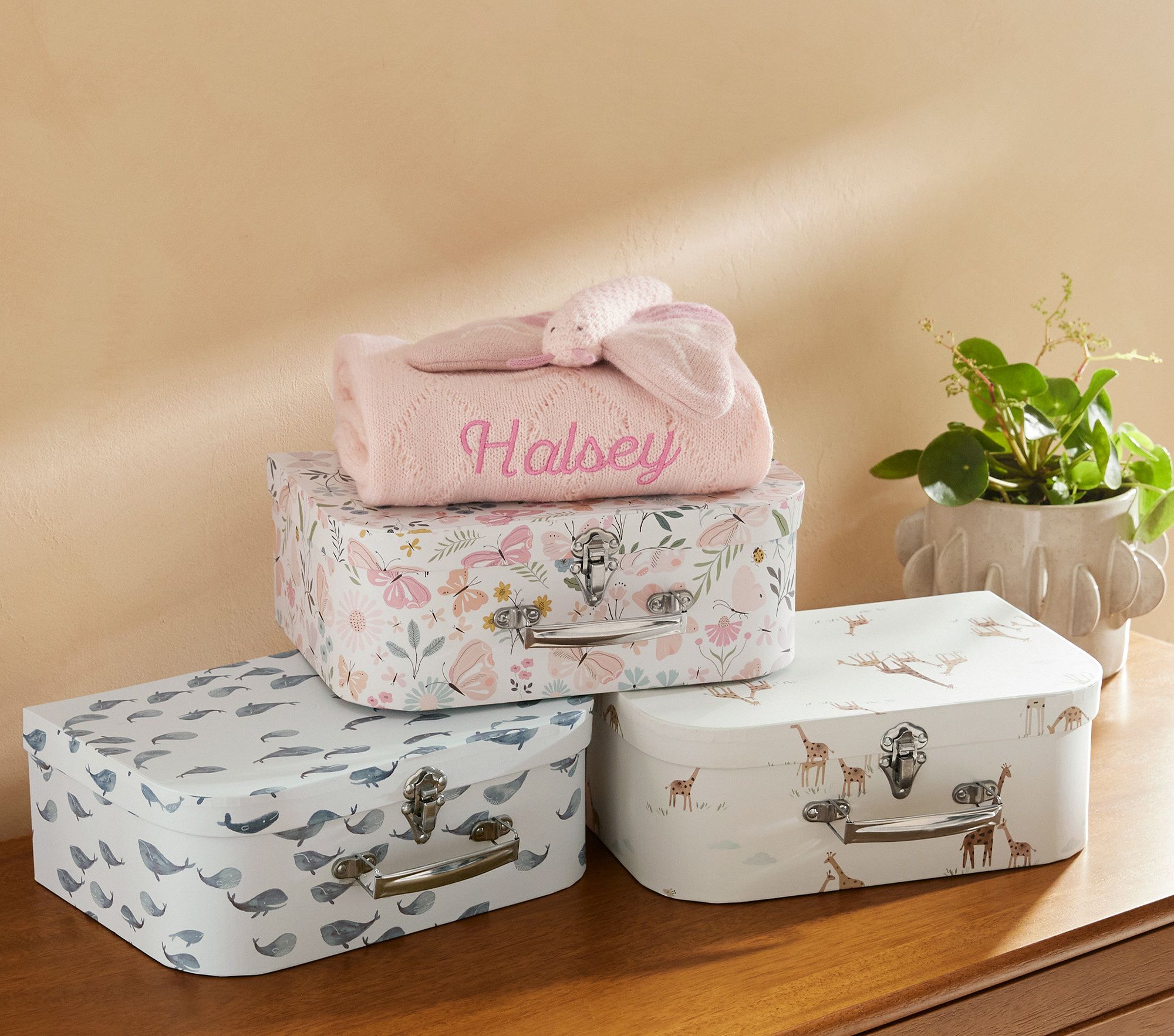 Wildflower Butterfly Baby Blanket & Rattle Gift Set