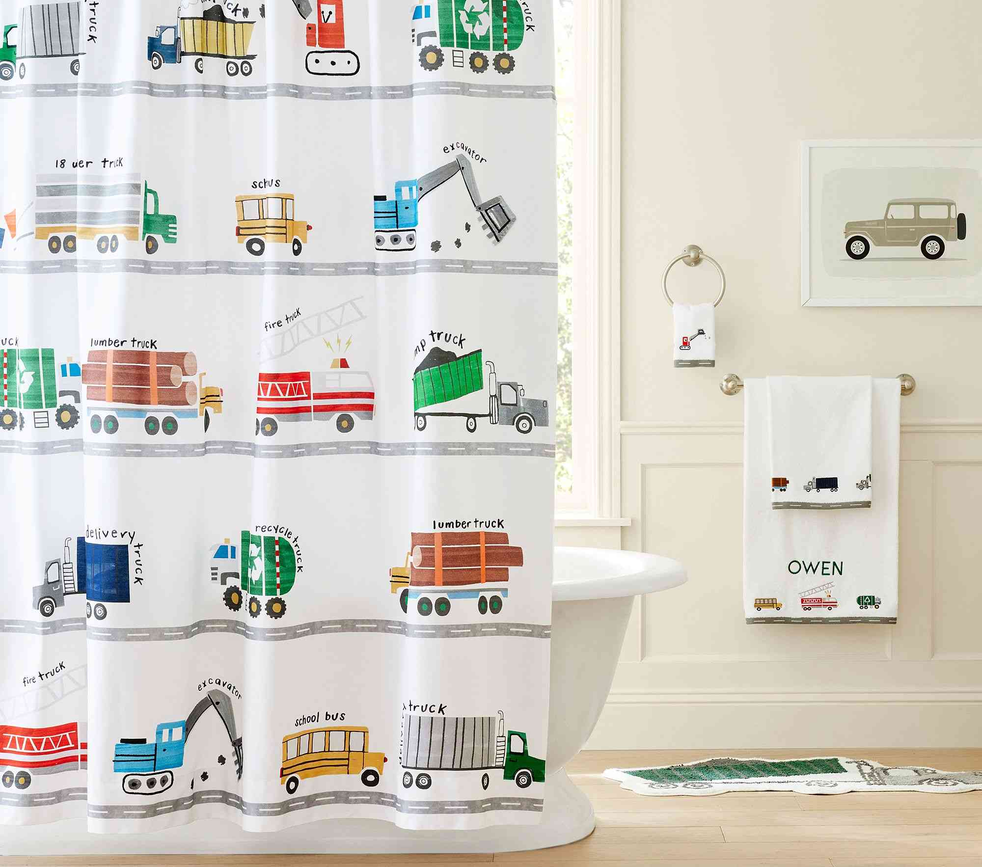 Busy Trucks Towel Collection