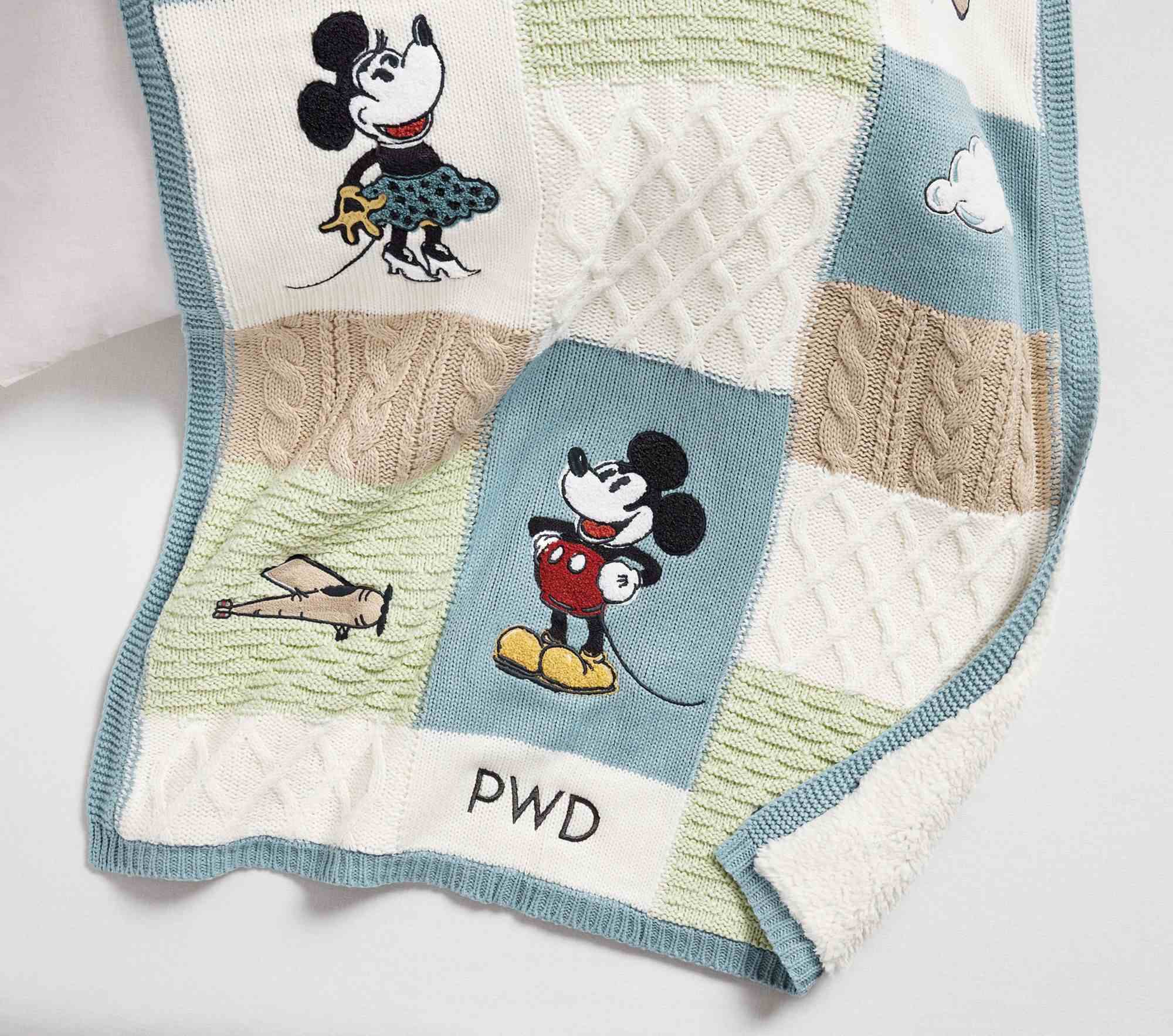 Disney Home x Sanderson Mickey Mouse Heirlooom Baby Blanket