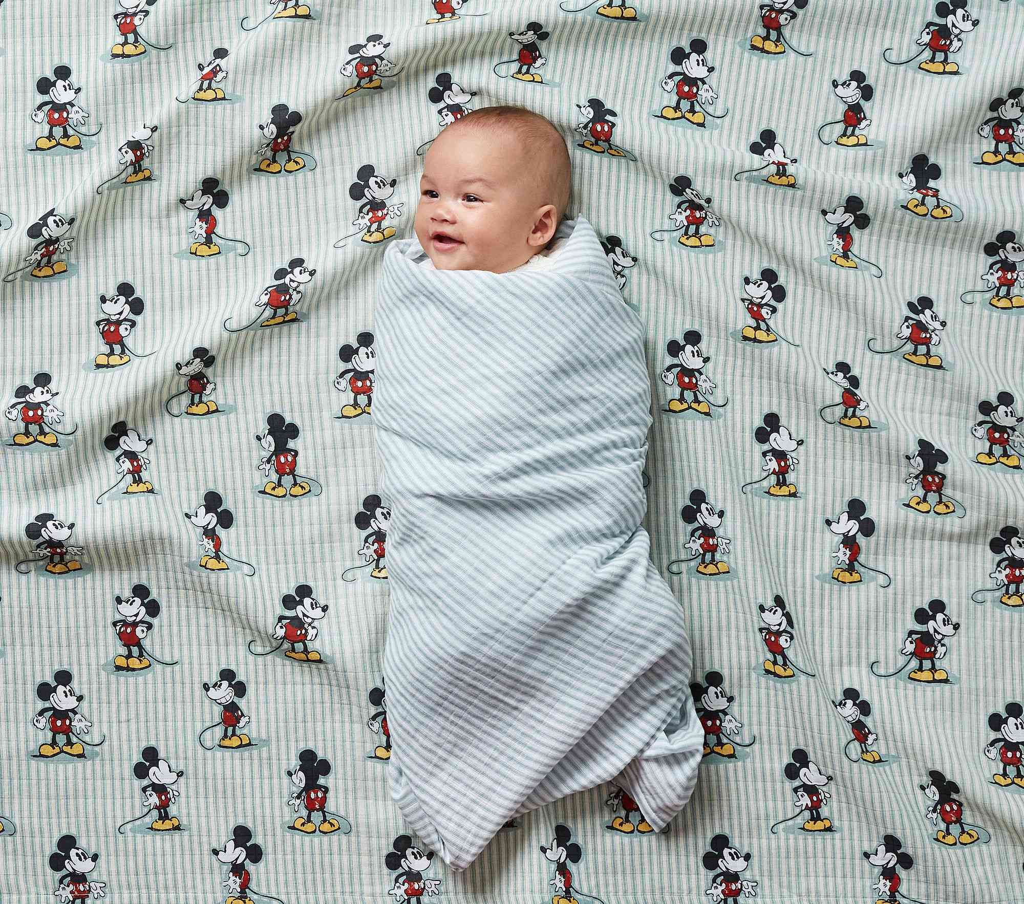 Disney Home x Sanderson Mickey Mouse Organic Swaddle Set