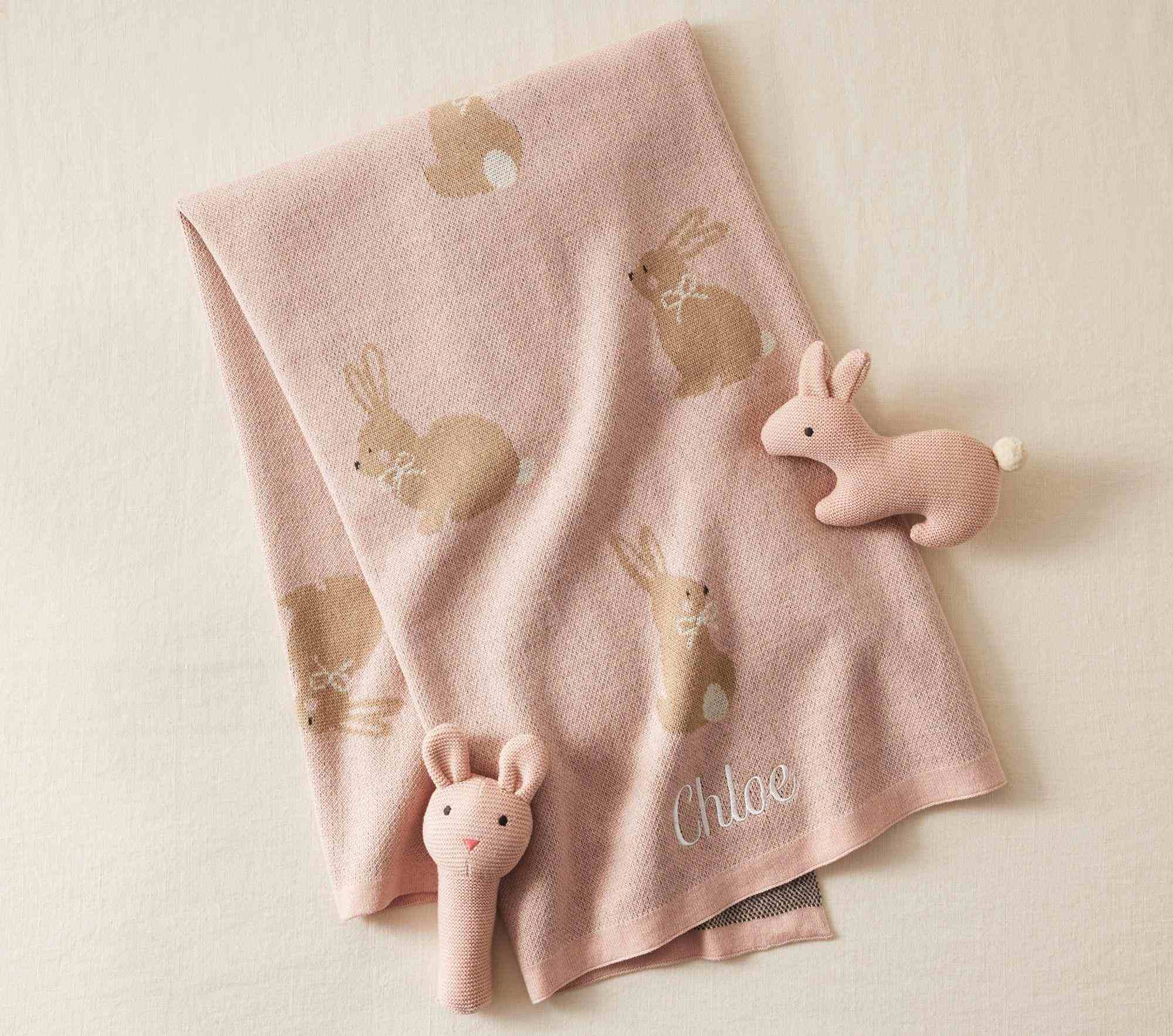Intarsia Animal Baby Gift Set