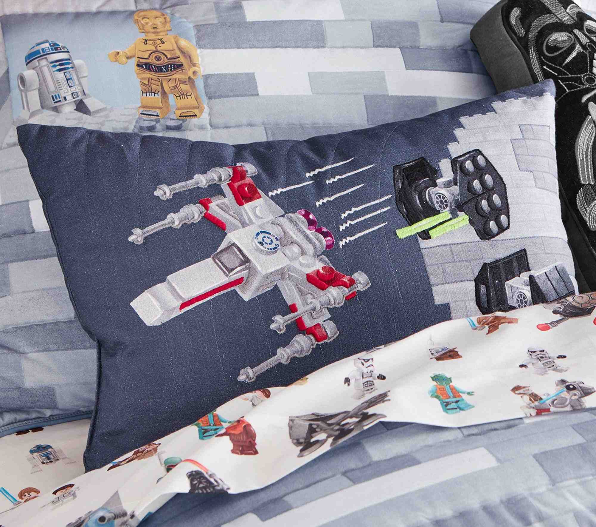 LEGO® Star Wars™ Ship Fight Glow-in-the-Dark Lumbar Pillow