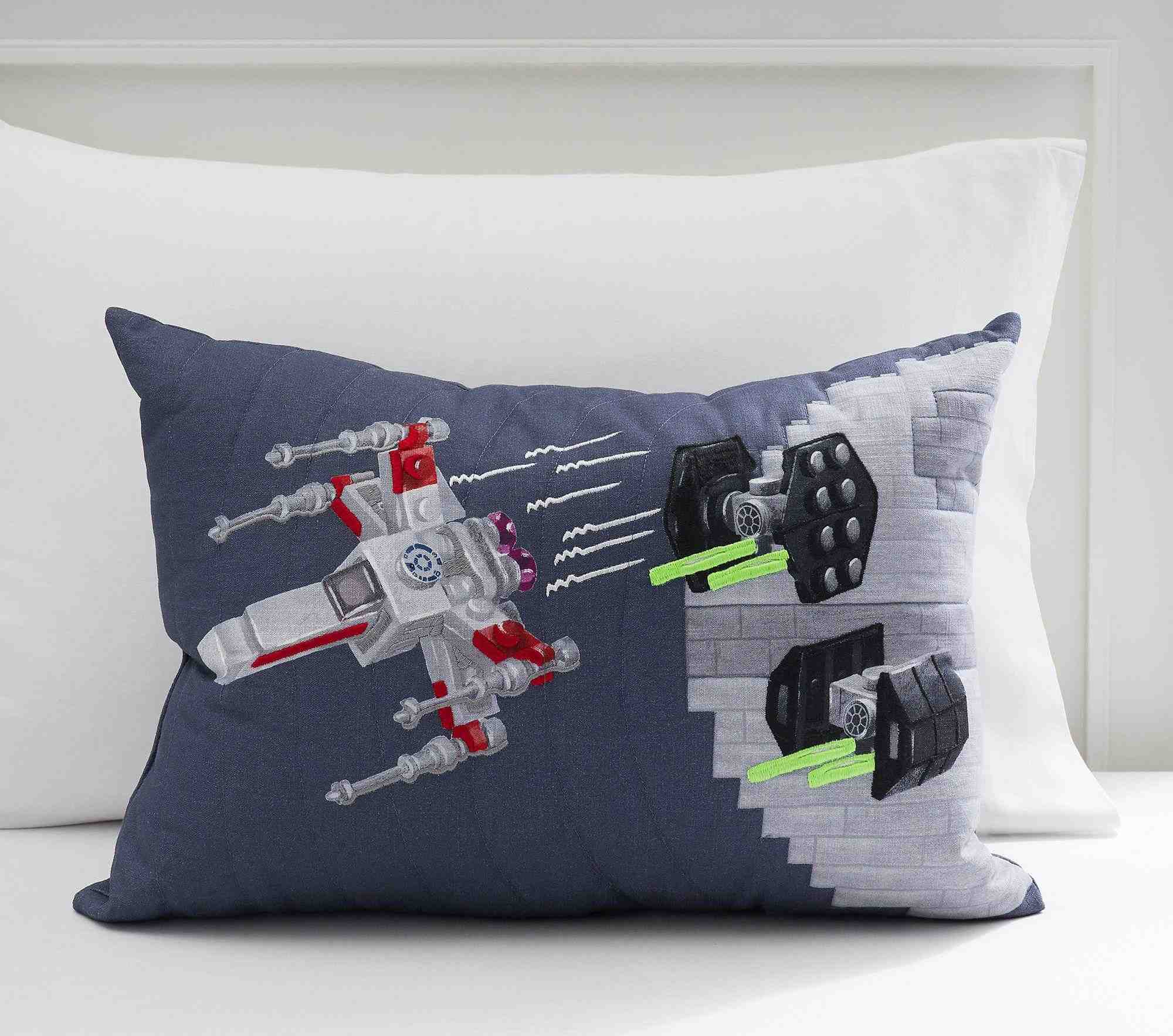 LEGO® Star Wars™ Ship Fight Glow-in-the-Dark Lumbar Pillow