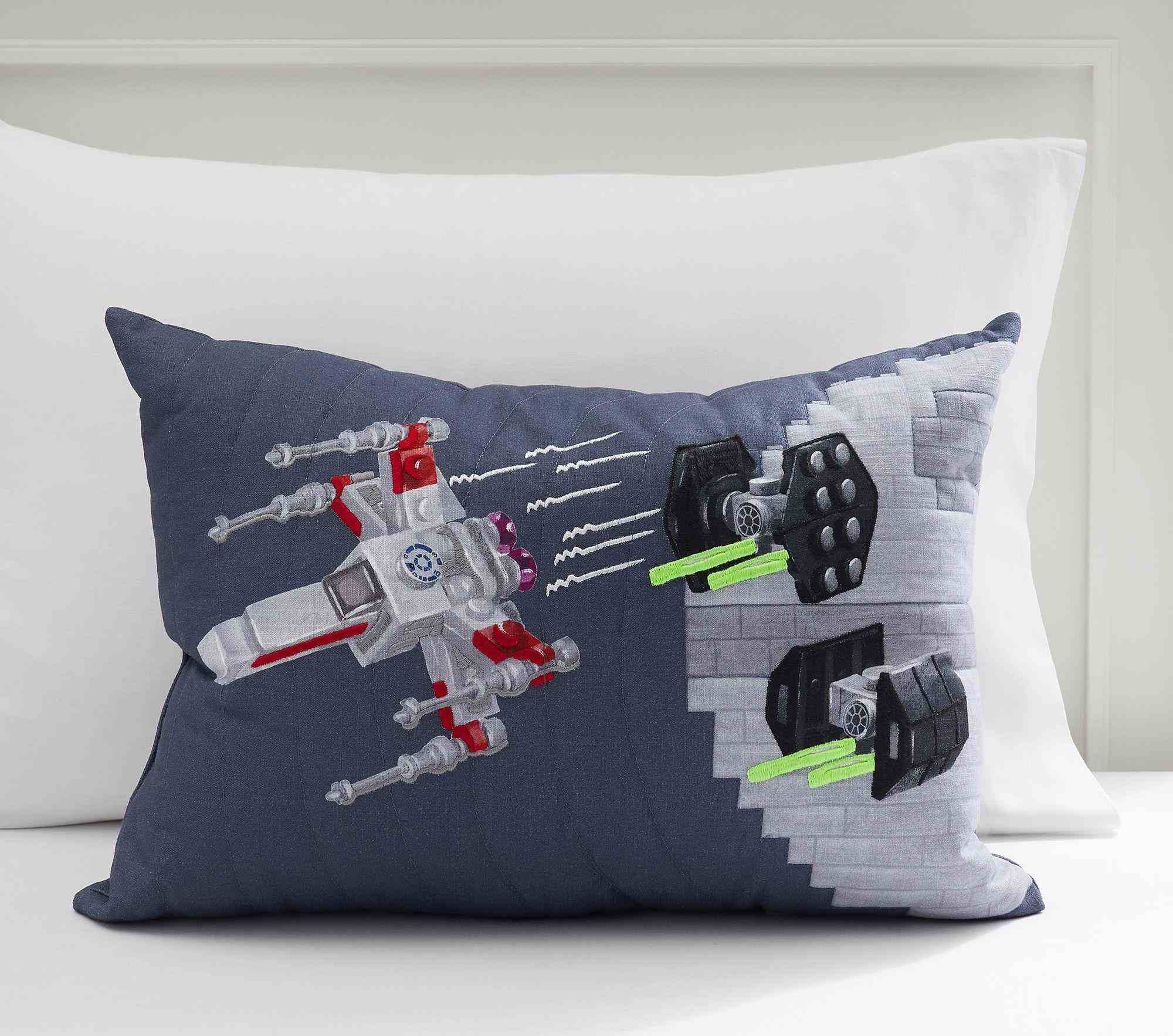 LEGO® Star Wars™ Ship Fight Glow-in-the-Dark Lumbar Pillow