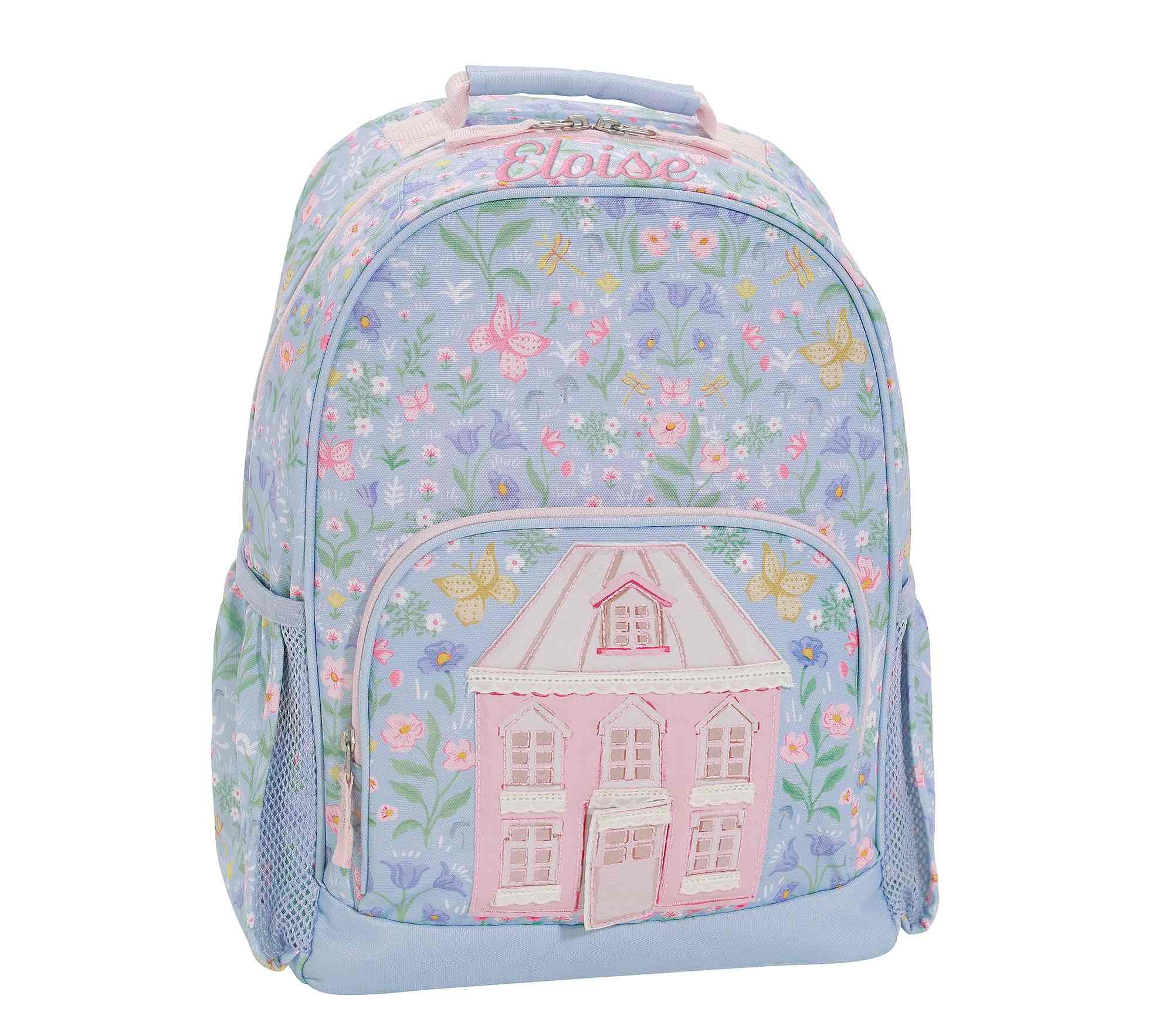 Mackenzie Blue Floral Dollhouse Backpacks